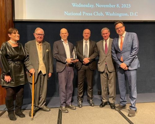 Debra Cagan, TLN Distinguished Fellow, John Craig, TLN Senior Fellow, Robert F. Worth, Mujo Selimović, TLN Jury Member, Joel Starr, TLN Senior Fellow, Sasha Toperich, TLN Executive Vice President